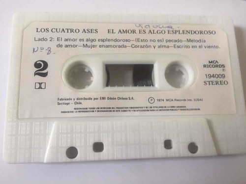 Cassette De Los Cuatro Ases El Amor Es Algo(#1003 (Usado)