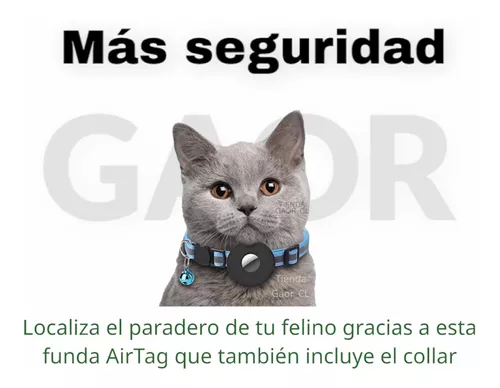 Funda De Airtag Con Collar Antipérdida Para Localizar Gato