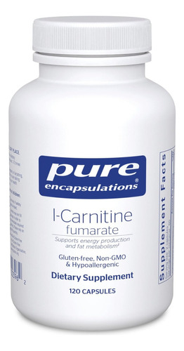 Fumarato De L-carnitina Pure Encapsulations 120 Cápsulas