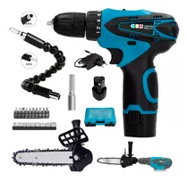 Comprar Taladro Atornillador 12v+ Adaptador Motosierra+ Extensor 