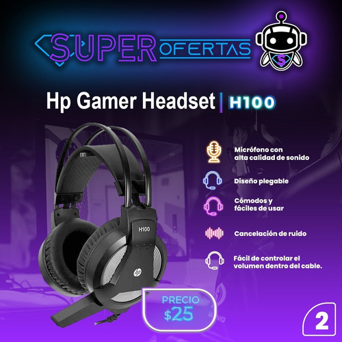 Hp Audifonos Manos Libres Gamer Originales - Pc Ps4 Laptop !