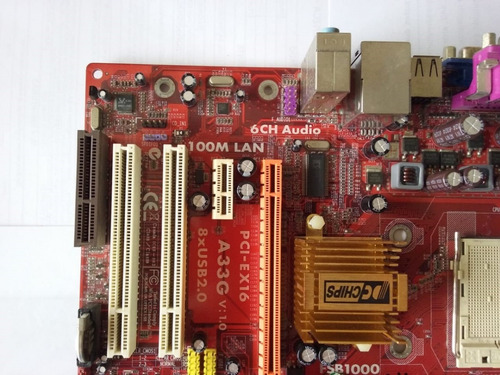 Mother Board A33g Fsb1000 Am2 Dual Ddr2 800 Defeito 13125