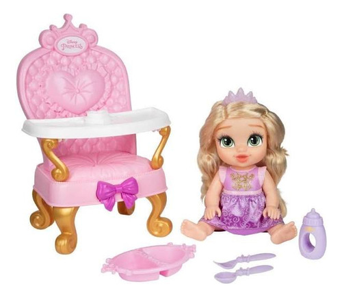Muñeca Disney Princesas Baby Rapunzel, Trono Real