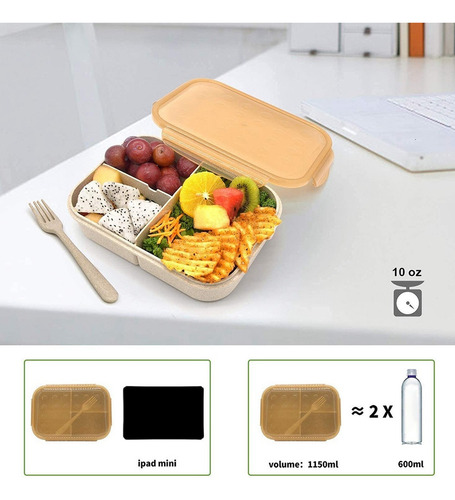 Recipientes De Almuerzo Bento Boxes Para Adultos Con 3 Compa