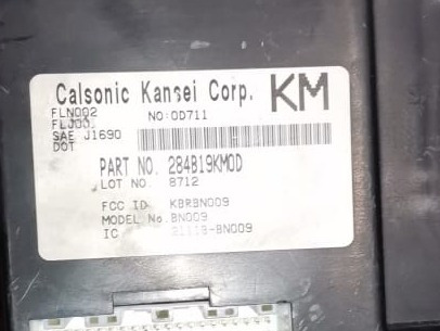 Modulo Bcm Nissan Versa 15/19 N. Parte 284b1-9km0d Km (Usado)