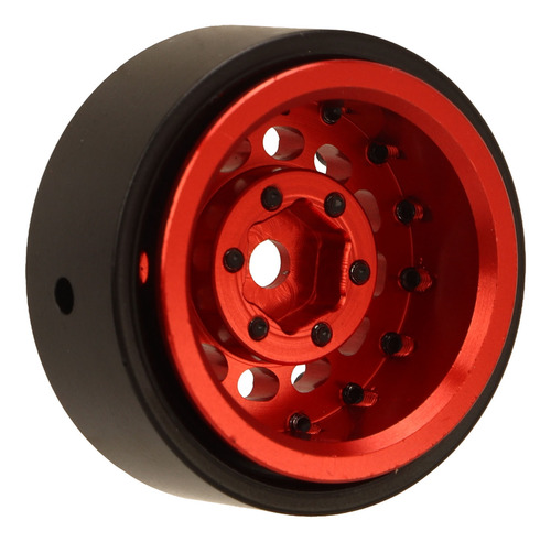 Cubo De Rueda Rc Beadlock De 1,0 Pulgadas, Rojo Y Rojo, 4 Un