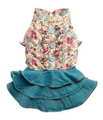 Vestido Para Perrita Doggy Dolly Floral (talla S)