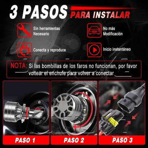 Kit De Faros Led 40000lm Para 2007-2010 Chrysler Sebring