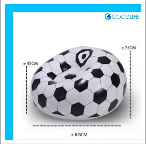Puff hinchable Balón de Fútbol