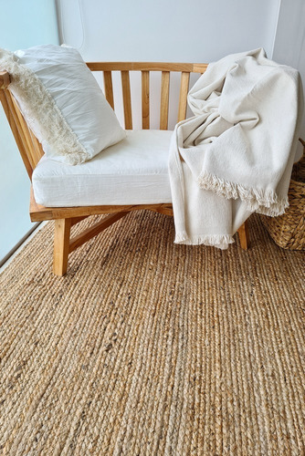 Imagen 1 de 7 de Alfombra 100% Yute Natural Trenzado - 300x200 - No Pincha