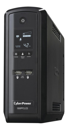 Imagen 3 de 5 de Ups 1500va / 900w, Onda Senoidal Pura Pfc, Pantalla Lcd Inteligente, Regulador De Voltaje (avr), 10 Contactos, Tel/red/c