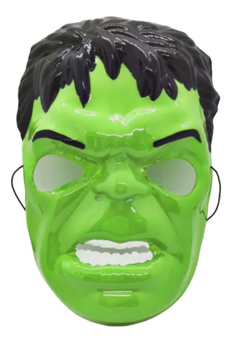Mascara De Hulk Rigida - Cotillón Waf Color Verde
