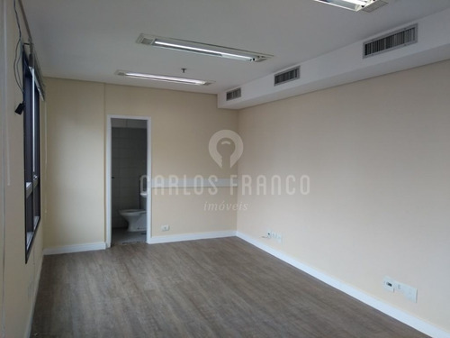 Imagem 1 de 10 de Sala Comercial De 31m², Vão Livre Com Ar Condicionado, Copa, 2 Banheiros, 1 Vaga - Jardim Paulista - Cf63029