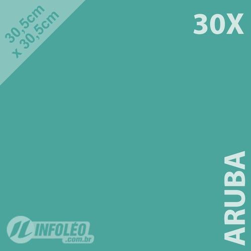 30 Folhas Color Plus 30,5x30,5cm 180g Aruba Azul Tiffany