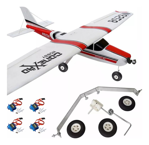 Kit Aero Cessna 182 Para Montar + 4 Servos 9g