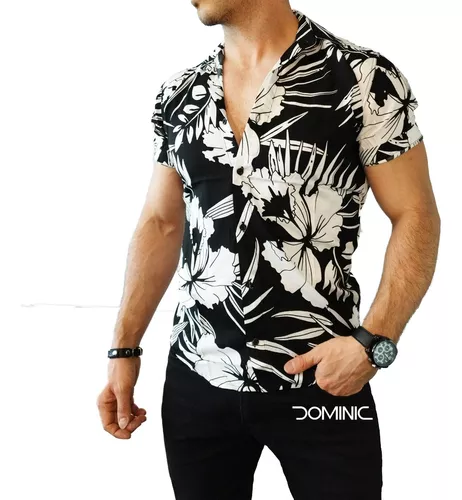 Camisa Manga Corta Algodon Estampada Aero - Hombre T 38/44