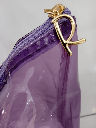 Bolsa Nécessaire Transparente Com Alça Ruby's Cor Roxo