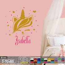 Comprar Vinilos Decorativos Cabeza Unicornio Personalizado