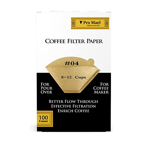 #4 Cone Coffee Filters Paper Disposable For Pour Over A...