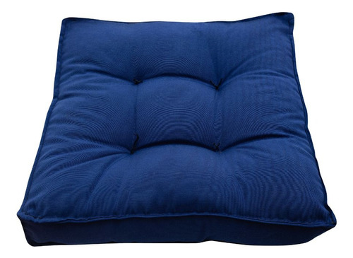 Futon 50x50cm Almofada Assento Turco Colorido Decorativo Cor Azul-royal Desenho Do Tecido Lisa