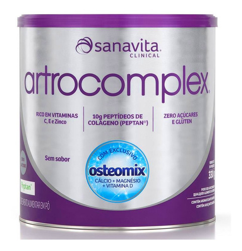 Artrocomplex Colágeno Com Osteomix - 330g - Sanavita