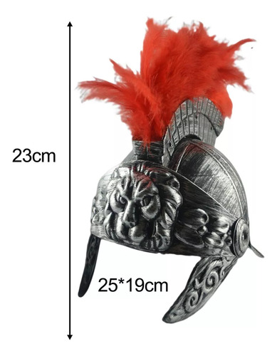 Casco Romano Vintage Con Casco Medieval, Disfraz Plateado
