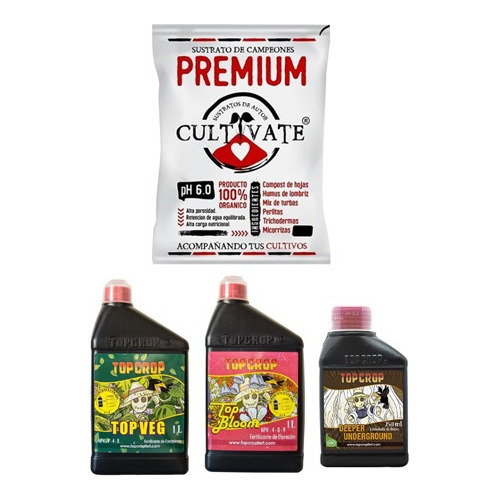 Kit Cultivo Cultivate Premium 80l Top Crop Ciclo Completo