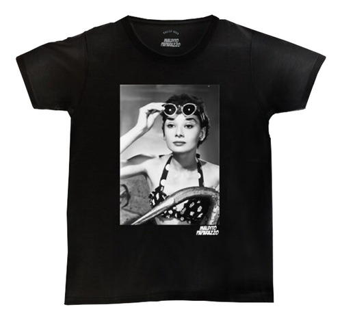 Audrey Hepburn Playa - Remera 100% Algodón