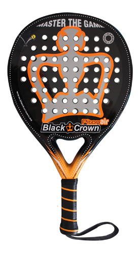 Paleta de pádel  Black Crown Piton Air 2020 color negro/naranja