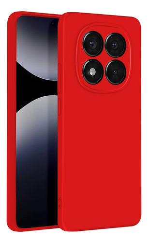 Funda Silicona Case Para Xiaomi Redmi Note 14 Pro 5g Rojo