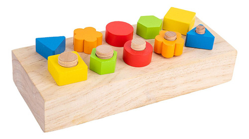 Montessori Wood Nuts And Bolts Board Habilidades Motoras