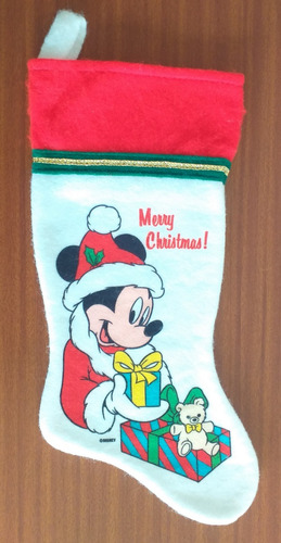 Preciosa Bota De Navidad De Mickey Mouse Disney