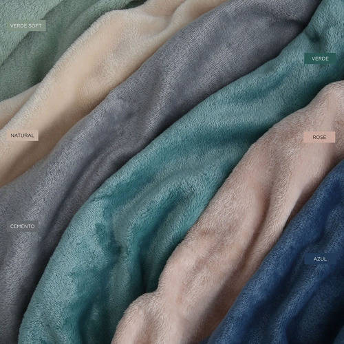 Imagen 1 de 6 de Frazada King Palette Flannel Liso 260x240cm Premium Colores