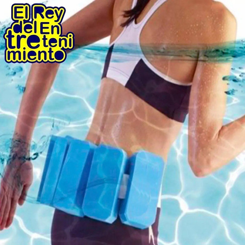 Imagen 4 de 5 de Cinturón Aquagym Piscina Natación Flotador Salvavidas El Rey