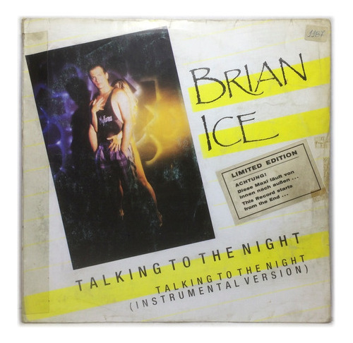 Vinilo Brian Ice Talking To The Night Maxi Aleman 1985 7p