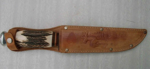 Cuchillo Corneta Gebr Weyersberg Solingen Bowie Hoja 15,4 Cm (Usado)