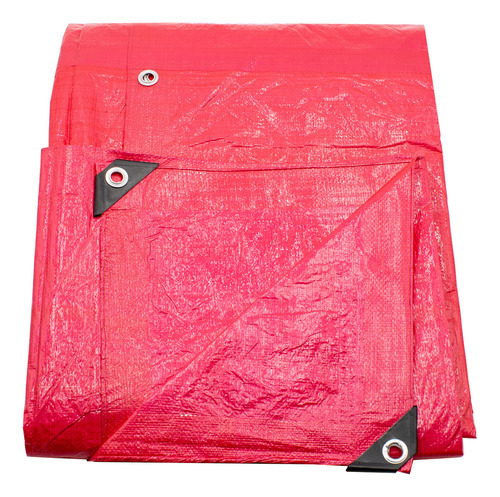 Lona De Polietileno Uso Rudo Termosellada Roja 110 Gr 3x4 M