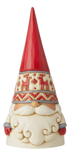 Enesco Jim Shore Heartwood Creek Nordic Noel Reno Hat Gnomo