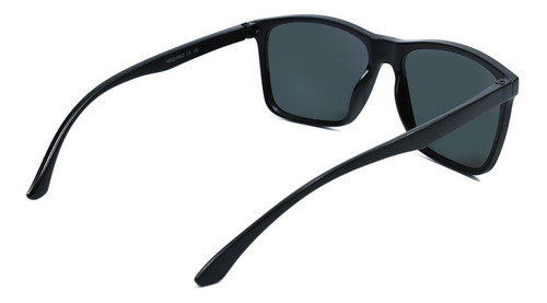 Óculos De Sol Masculino Quadrado Cores Translucidas Full Armação Preto Lente Vermelho Haste Preto