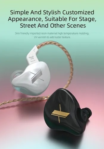 Imagen 4 de 8 de Kz Edx Audifonos Con Micro + Estuche In Ear Transparente