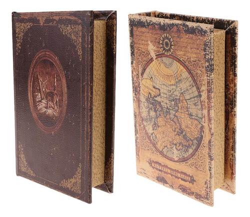 2x Caja De Seguridad Grande Para Libros Falsos Con Adornos