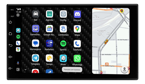 Multimidia Aikon Core Red Universal 1din 7p Android 2/64gb