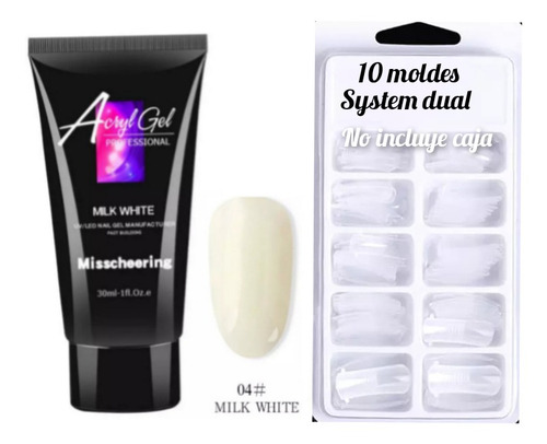 Polygel Acrigel Mas Moldes Dual System Uñas Semipermanente
