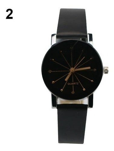 Relógio Pulso Esport Unisex Pulseira Couro Sintetico Barato