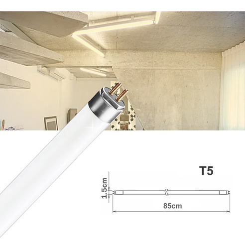 Lâmpada Fluorescente T5 21w G5 Branco Quente 85cm 10 Peças