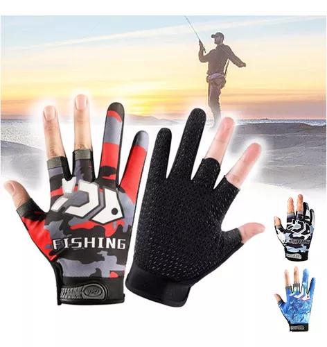 Guantes Pesca Pesca Con Protección Solar Tres Dedos Guantes