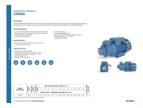 Bomba Pressurizadora De 1/2hp 110v Com Pressostato Vonder