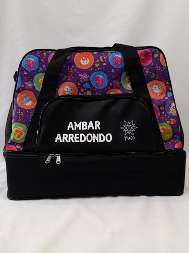 Imagen 4 de 10 de Combo Bolso De Patin Cajon Estampado Yuco + Cubre Patin