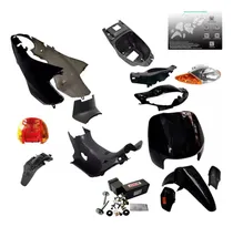 Comprar Kit Plasticos Motomel Blitz Negro + Faros Tornillos Calcos