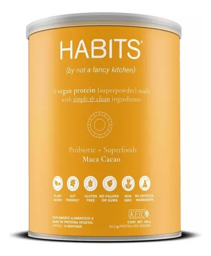 Habits Proteína Vegana Probioticos + Superfoods 488g Sfn